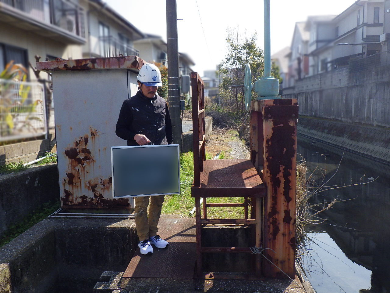 水門塗替塗装　着工前